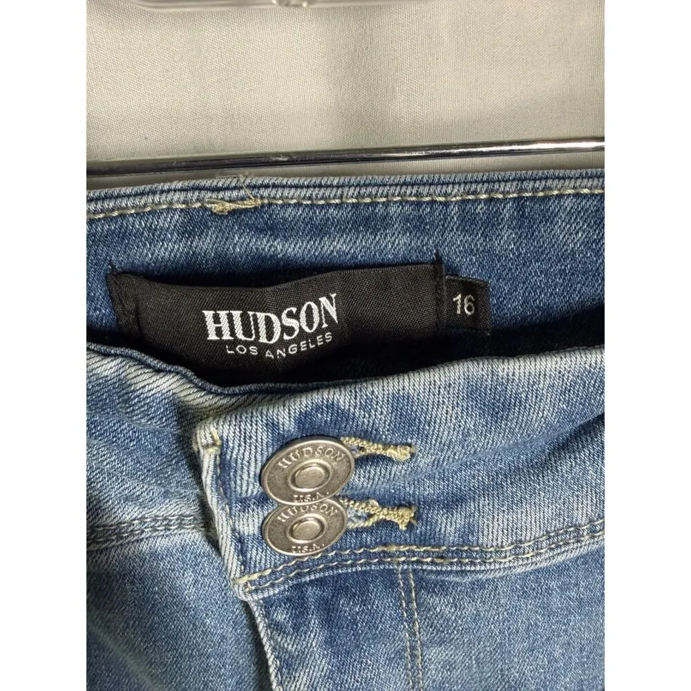 Hudson Los Angeles Women’s Mid-Rise Slim Straight Jeans Size 16